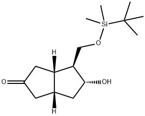 [3aS-(3a,4,5,6a)]-(9CI)-4-[[[(1,1-DiMethylethyl)diMethylsilyl]oxy]Methyl]hexahydro-5-hydroxy-2(1H)-pentalenone Struktur