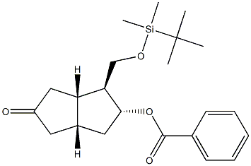 [3aS-(3a,4,5,6a)]-(9CI)-5-(Benzoyloxy)-4-[[[(1,1-diMethylethyl)diMethylsilyl]oxy]Methyl]hexahydro-2(1H)-pentalenone Struktur