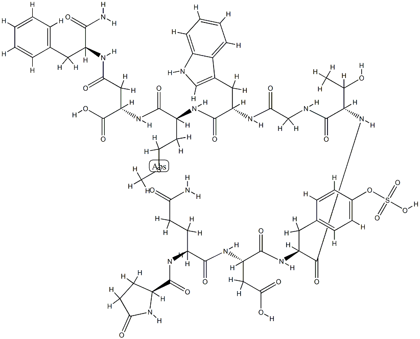 caerulein, beta-Asp(9)- Struktur