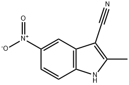 1H-Indole-3-carbonitrile,2-methyl-5-nitro-(9CI) Struktur