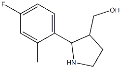 3-Pyrrolidinemethanol,2-(4-fluoro-2-methylphenyl)-(9CI) Struktur