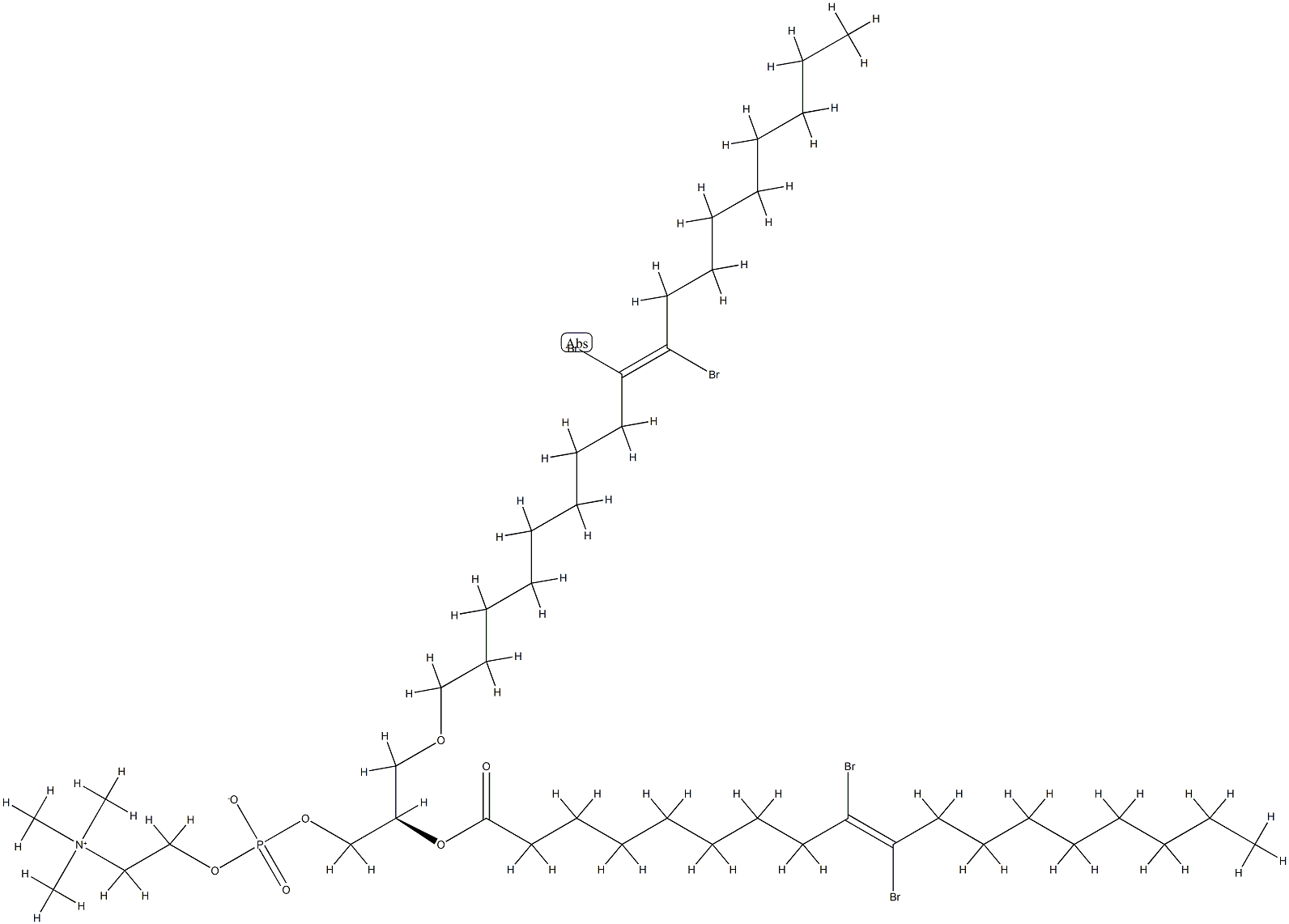 1,2-bis(9,10-dibromooleoyl)phosphatidylcholine Struktur