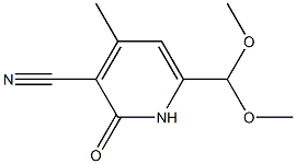 3-Pyridinecarbonitrile,6-(dimethoxymethyl)-1,2-dihydro-4-methyl-2-oxo-(9CI) Struktur