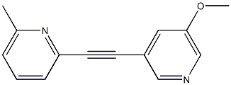 Pyridine,2-[(5-methoxy-3-pyridinyl)ethynyl]-6-methyl-(9CI) Struktur