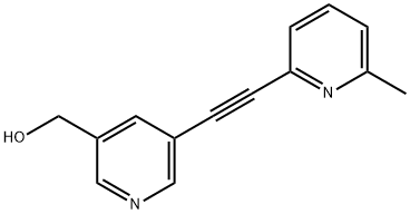 3-Pyridinemethanol,5-[(6-methyl-2-pyridinyl)ethynyl]-(9CI) Struktur