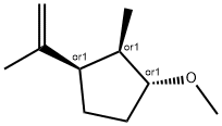 Cyclopentane, 1-methoxy-2-methyl-3-(1-methylethenyl)-, (1R,2R,3R)-rel- (9CI) Struktur