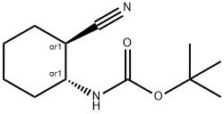 CarbaMic acid, N-[(1R,2R)-2-cyanocyclohexyl]-, 1,1-diMethylethyl ester, rel- Struktur