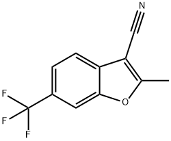 3-Benzofurancarbonitrile,2-methyl-6-(trifluoromethyl)-(9CI) Struktur