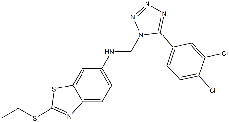 6-BENZOTHIAZOLAMINE, N-((5-(3,4-DICHLOROPHENYL)-1H-TETRAZOL-1-YL)METHY L)-2-(ETHY Struktur