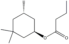 Butanoic acid, (1R,5S)-3,3,5-trimethylcyclohexyl ester, rel- (9CI) Struktur