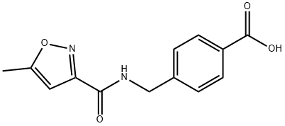 4-((5-methylisoxazole-3-carboxamido)methyl)benzoic acid Struktur