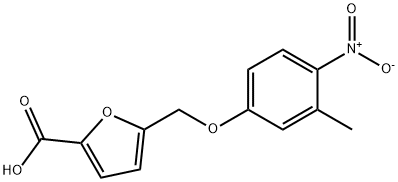 5-[(3-methyl-4-nitrophenoxy)methyl]-2-furoic acid Struktur