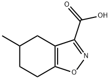 5-methyl-4,5,6,7-tetrahydro-1,2-benzoxazole-3-carboxylic acid Struktur