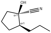 Cyclopentanecarbonitrile, 1-hydroxy-2-propyl-, (1R,2S)-rel- (9CI) Struktur