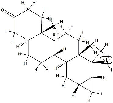 18-hydroxy-18-methyl-16,17-methylene-D-homoandrostane-3-one Struktur