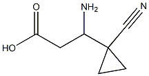 Cyclopropanepropanoic  acid,  -bta--amino-1-cyano- Struktur