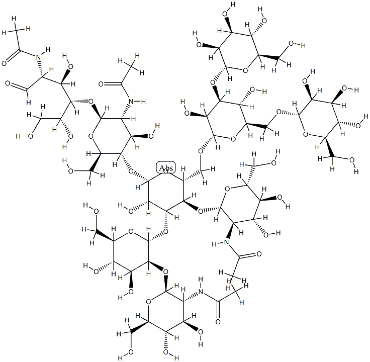 MANNOPENTAOSE-DI-(N-ACETYL-D-*GLUCOSAMINE),DI (N-ACE Struktur