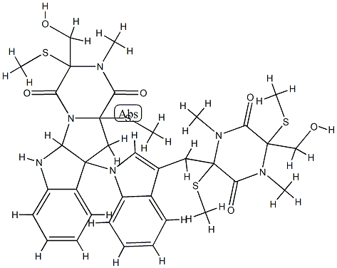 DETHIO-TETRA(METHYLTHIO)CHETOMIN(RG) Struktur