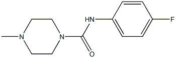 N-(4-fluorophenyl)-4-methyl-1-piperazinecarboxamide Struktur