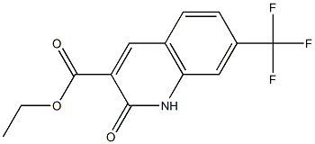 ethyl 7-(trifluoromethyl)-1,2-dihydro-2-oxoquinoline-3-carboxylate Struktur