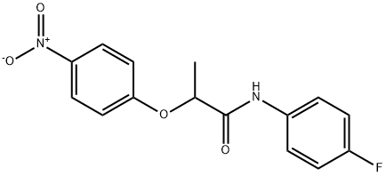 N-(4-fluorophenyl)-2-(4-nitrophenoxy)propanamide Struktur