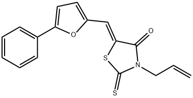 (5Z)-5-[(5-phenylfuran-2-yl)methylidene]-3-prop-2-enyl-2-sulfanylidene-1,3-thiazolidin-4-one Struktur