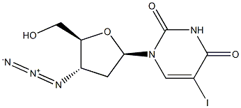 3'-azido-2',3'-dideoxy-5-iodouridine Struktur