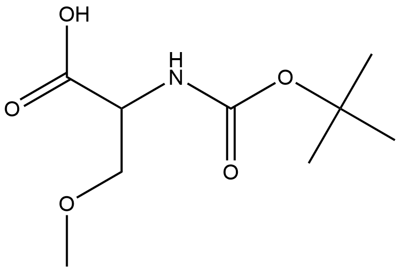 2-((tert-Butoxycarbonyl)amino)-3-methoxypropanoic acid Struktur