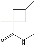 2-Cyclobutene-1-carboxamide,N,1,3-trimethyl-(9CI) Struktur