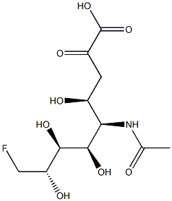 N-acetyl-9-deoxy-9-fluoroneuraminic acid Struktur