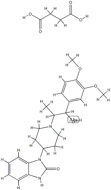 1-[1-[2-(3,4-Dimethoxyphenyl)-2-hydroxy-1-methylethyl]-4-piperidinyl]-1,3-dihydro-2H-benzimidazole-2-one/butanedioic acid,(1:x) Struktur