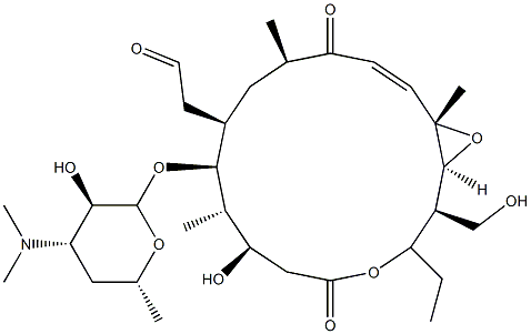 23-Hydroxyrosamicin Struktur