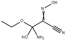 Pyruvonitrile,  -bta--amino--bta--ethoxy--bta--hydroxy-,  oxime  (2CI) Struktur