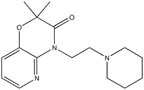 8,8-dimethyl-10-[2-(1-piperidyl)ethyl]-7-oxa-2,10-diazabicyclo[4.4.0]d eca-2,4,11-trien-9-one Struktur