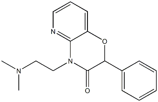 10-(2-dimethylaminoethyl)-8-phenyl-7-oxa-2,10-diazabicyclo[4.4.0]deca- 2,4,11-trien-9-one Struktur