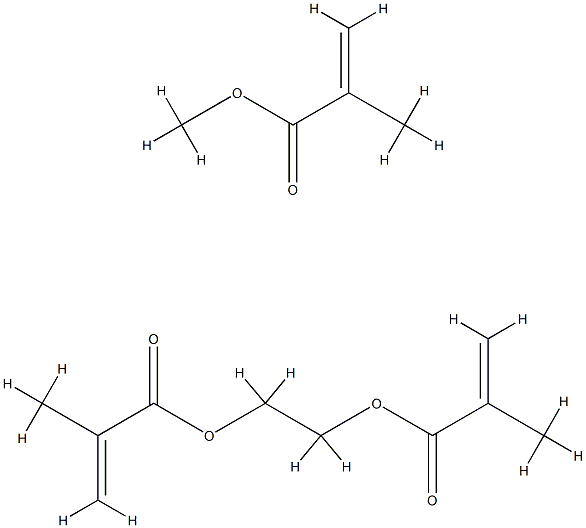 methyl 2-methylprop-2-enoate, 2-(2-methylprop-2-enoyloxy)ethyl 2-methy lprop-2-enoate Struktur