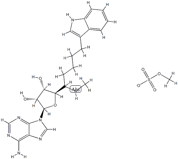 (5'-deoxyadenosyl)(4-(3-indolyl)but-1-yl)methylsulfonium Struktur