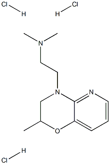 N,N-dimethyl-2-(8-methyl-7-oxa-2,10-diazabicyclo[4.4.0]deca-2,4,11-tri en-10-yl)ethanamine trihydrochloride Struktur