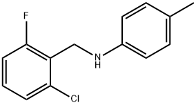 N-[(2-chloro-6-fluorophenyl)methyl]-4-methylaniline Struktur