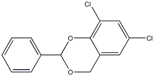 1,3-Benzodioxan,6,8-dichloro-2-phenyl-(4CI) Struktur