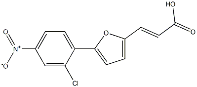 (E)-3-(5-(2-chloro-4-nitrophenyl)furan-2-yl)acrylic acid Struktur