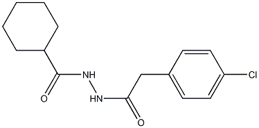 N'-[2-(4-chlorophenyl)acetyl]cyclohexanecarbohydrazide Struktur