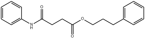 3-phenylpropyl 4-anilino-4-oxobutanoate Struktur