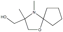 1-Oxa-4-azaspiro[4.4]nonane-3-methanol,3,4-dimethyl-(9CI) Struktur