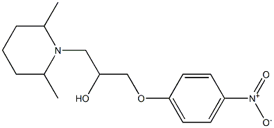 1-(2,6-dimethyl-1-piperidinyl)-3-{4-nitrophenoxy}-2-propanol Struktur