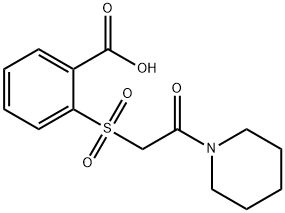 2-{[2-oxo-2-(piperidin-1-yl)ethane]sulfonyl}benzoic acid Struktur