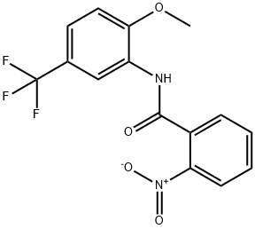 N-[2-methoxy-5-(trifluoromethyl)phenyl]-2-nitrobenzamide Struktur