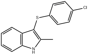 3-(4-chlorophenylthio)-2-methyl-1H-indole Struktur