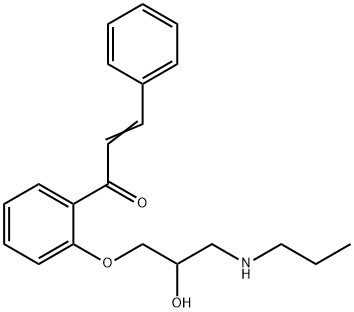 Propafenone Related Compound B ((2E)-1-[2-[(2RS)-2-hydroxy-3-(propylamino)propoxy]phenyl]-3-phenylprop-2-en-1-one) Struktur