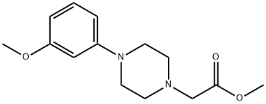 methyl 2-[4-(3-methoxyphenyl)piperazin-1-yl]acetate Struktur